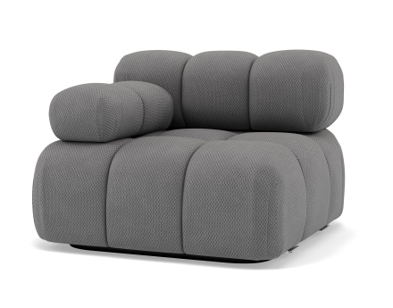 Module d'assise gauche en velours texturé Ruby