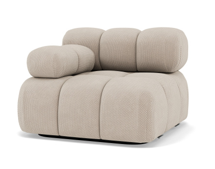 Module d'assise gauche en velours texturé Ruby