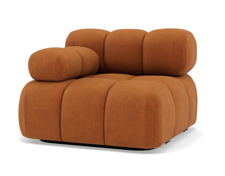 Module d'assise gauche en velours texturé Ruby