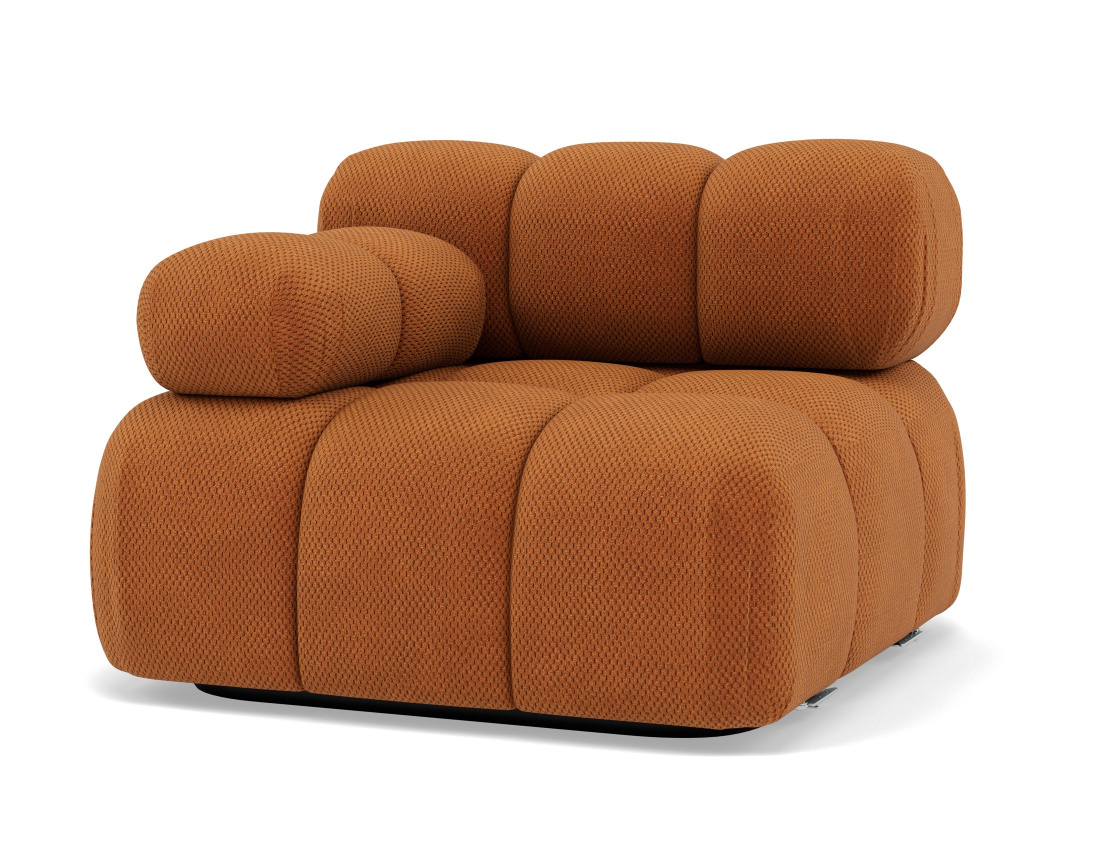 Module d'assise gauche en velours texturé Ruby