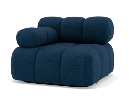 Module d'assise gauche en velours texturé Ruby