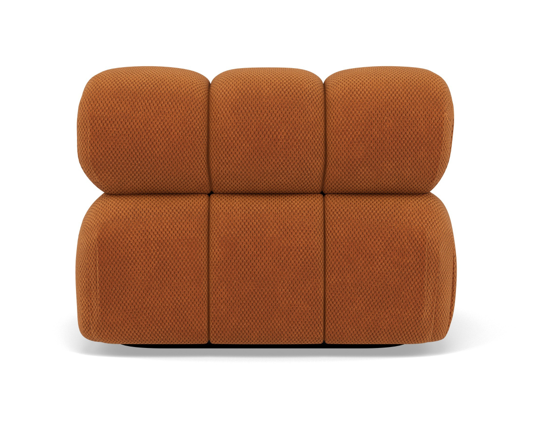 Module d'assise gauche en velours texturé Ruby