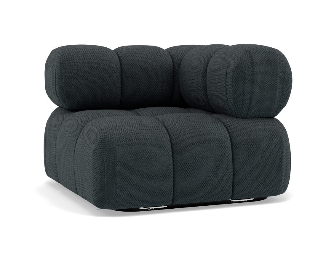 Module d'assise d'angle droit en velours texturé Ruby