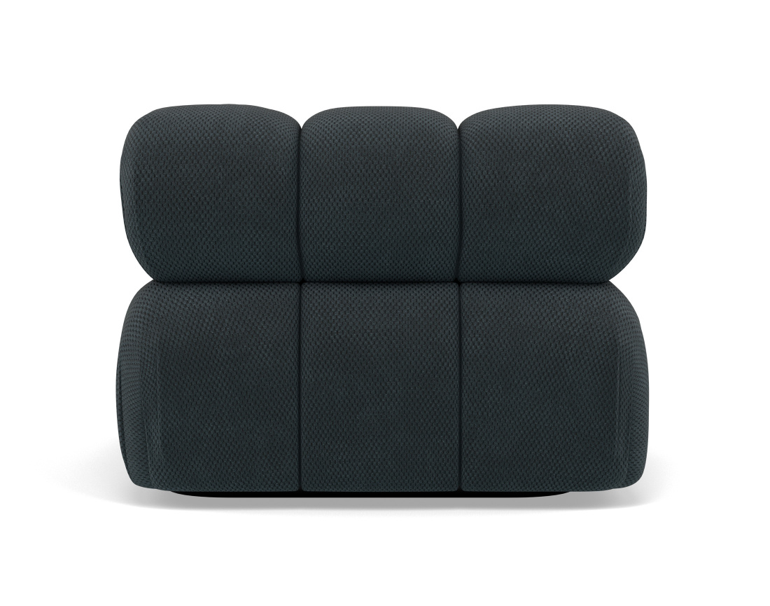 Module d'assise d'angle droit en velours texturé Ruby