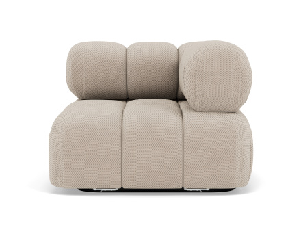 Module d'assise d'angle droit en velours texturé Ruby