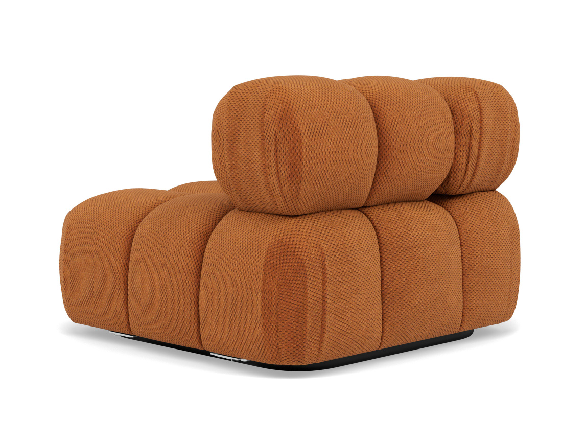 Module d'assise d'angle droit en velours texturé Ruby