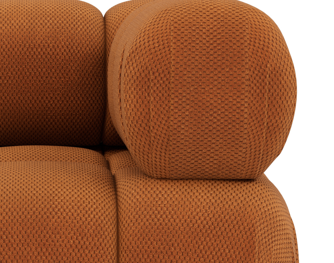 Module d'assise d'angle droit en velours texturé Ruby