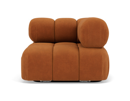 Module d'assise d'angle droit en velours texturé Ruby