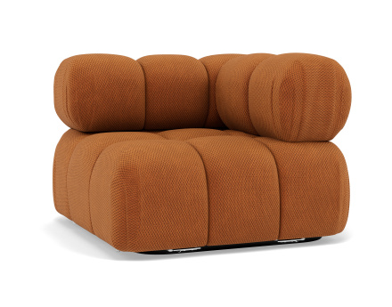 Module d'assise d'angle droit en velours texturé Ruby