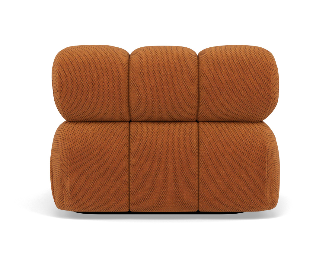 Module d'assise d'angle droit en velours texturé Ruby