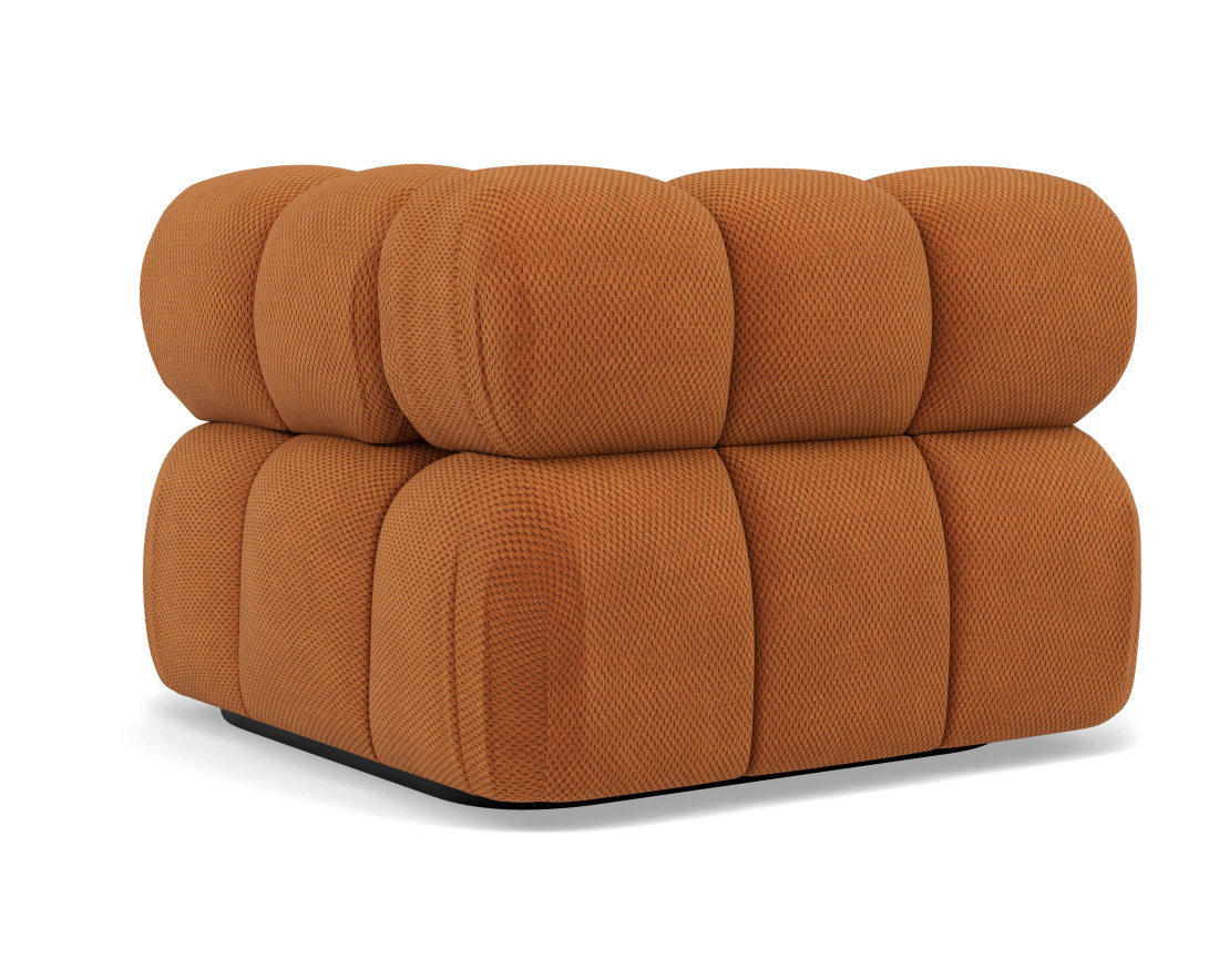 Module d'assise d'angle droit en velours texturé Ruby