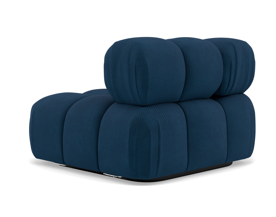 Module d'assise d'angle droit en velours texturé Ruby