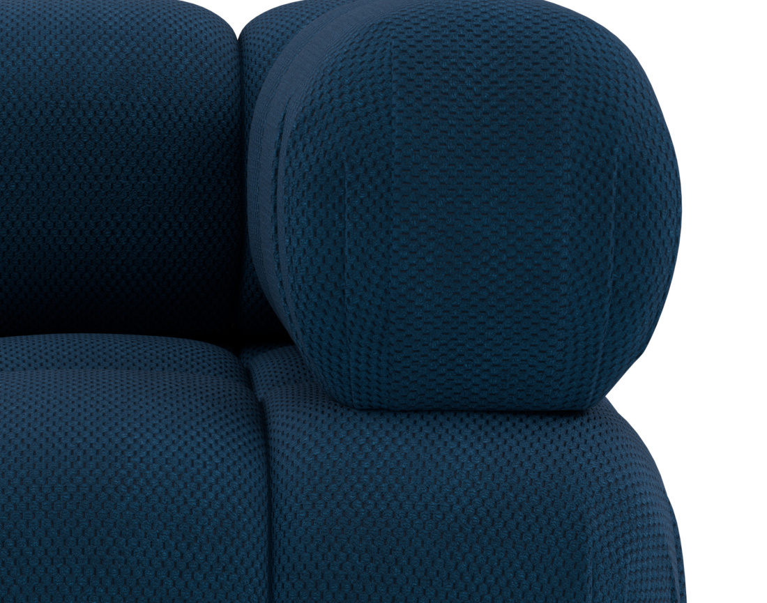 Module d'assise d'angle droit en velours texturé Ruby