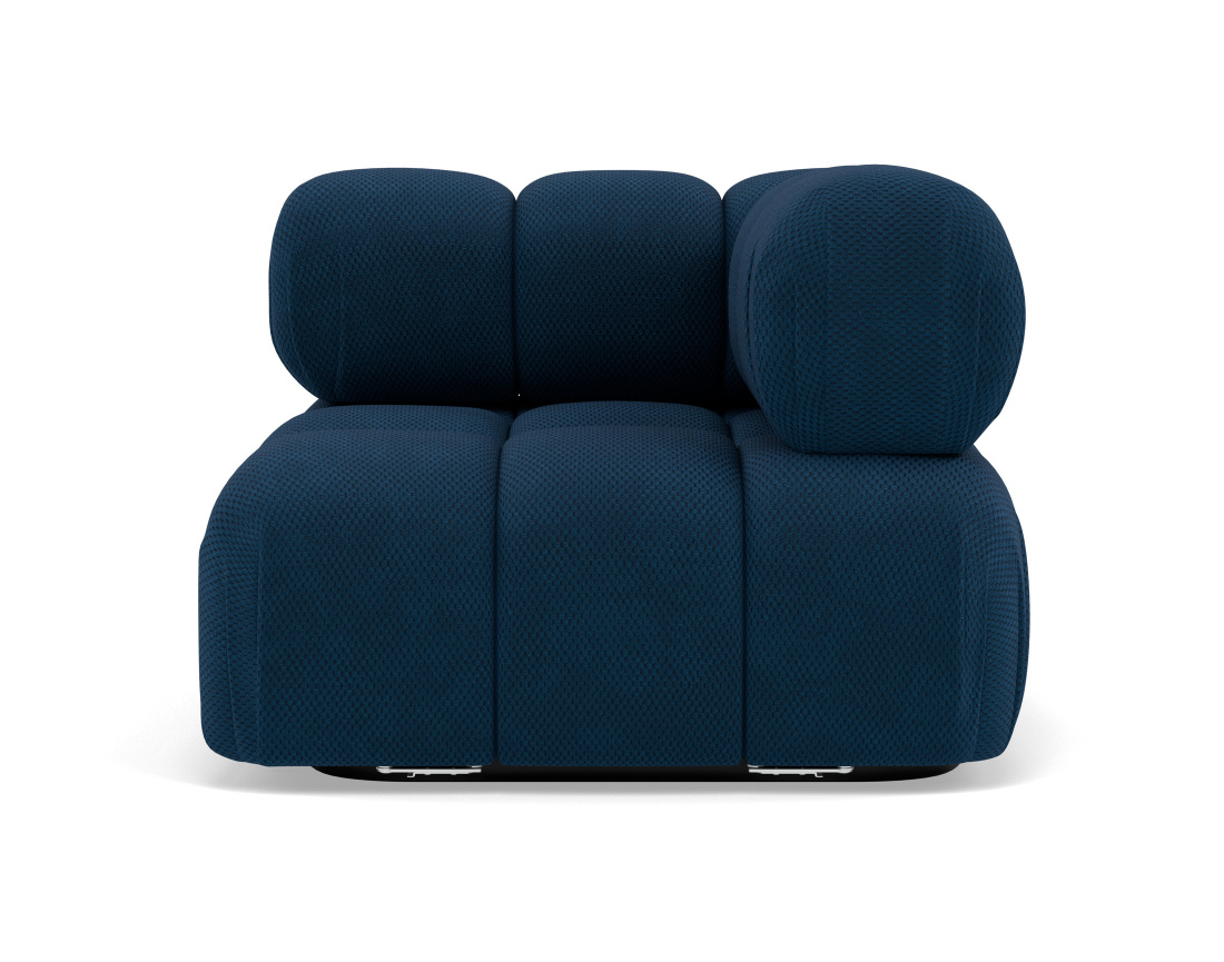 Module d'assise d'angle droit en velours texturé Ruby