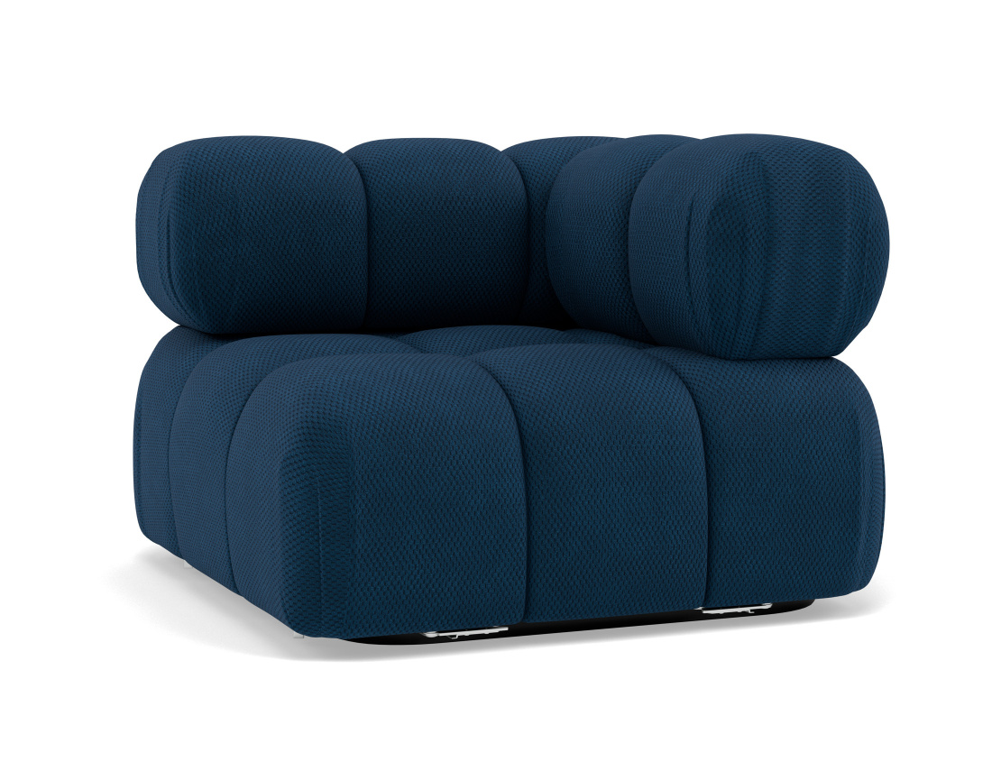 Module d'assise d'angle droit en velours texturé Ruby