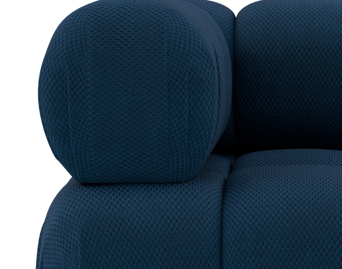 Module d'assise d'angle gauche en velours texturé Ruby