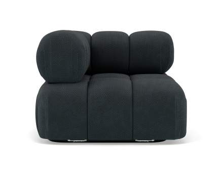 Module d'assise d'angle gauche en velours texturé Ruby