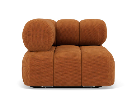 Module d'assise d'angle gauche en velours texturé Ruby