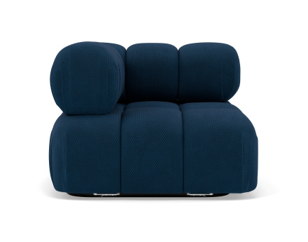 Module d'assise d'angle gauche en velours texturé Ruby