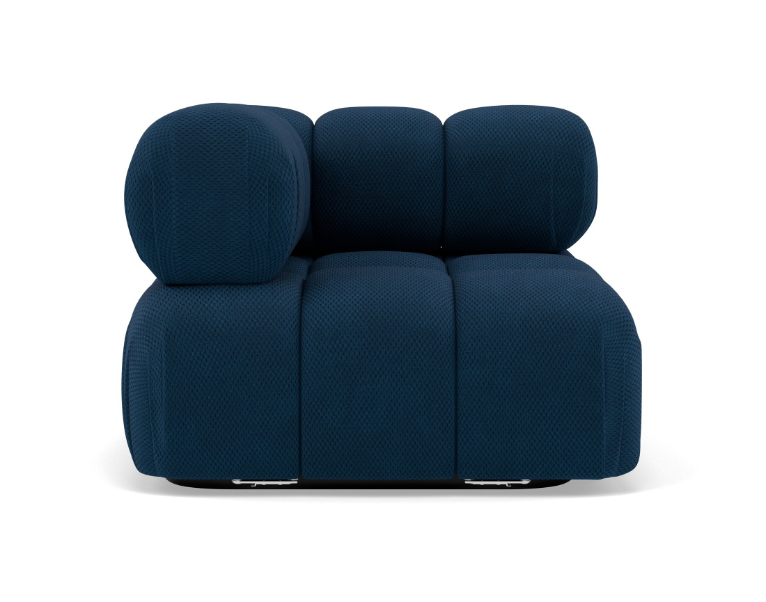 Module d'assise d'angle gauche en velours texturé Ruby