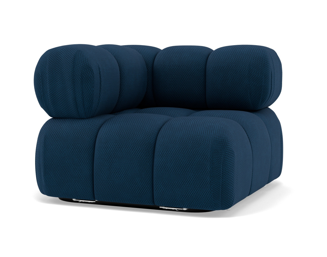 Module d'assise d'angle gauche en velours texturé Ruby