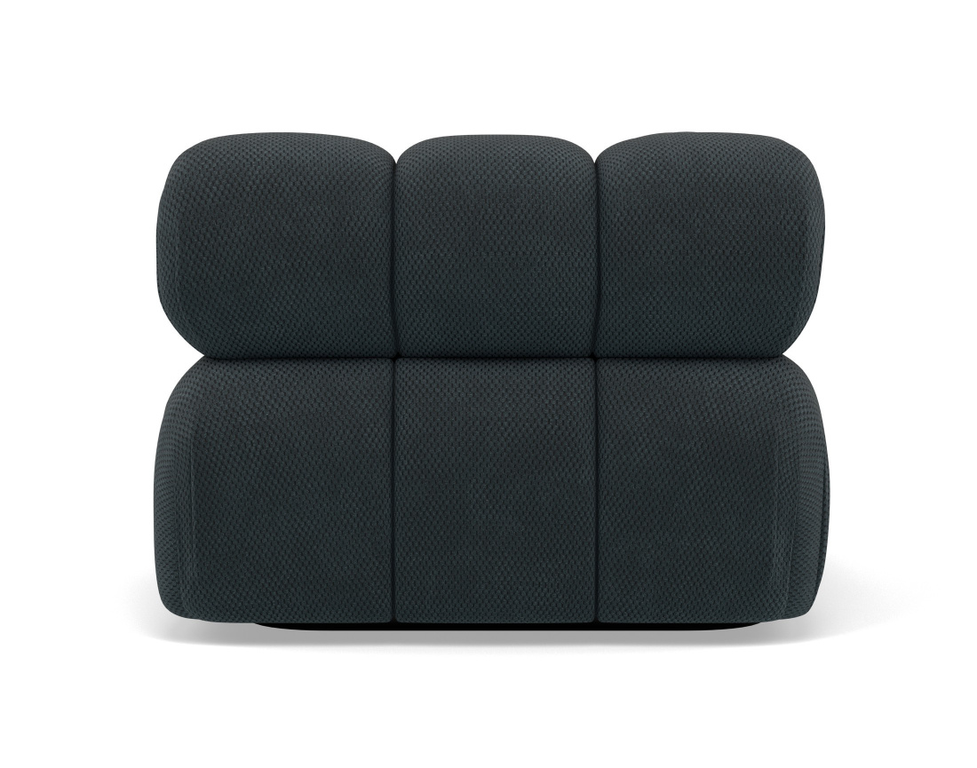 Module d'assise d'angle gauche en velours texturé Ruby