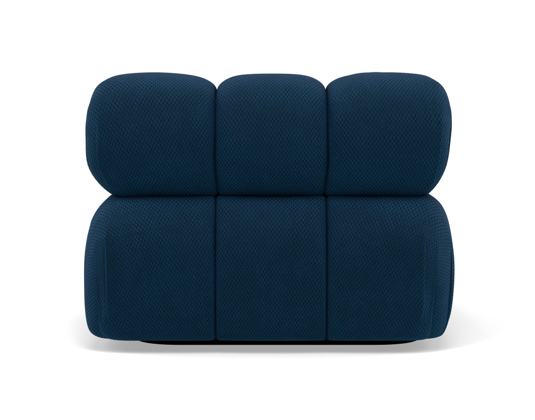 Module d'assise d'angle gauche en velours texturé Ruby