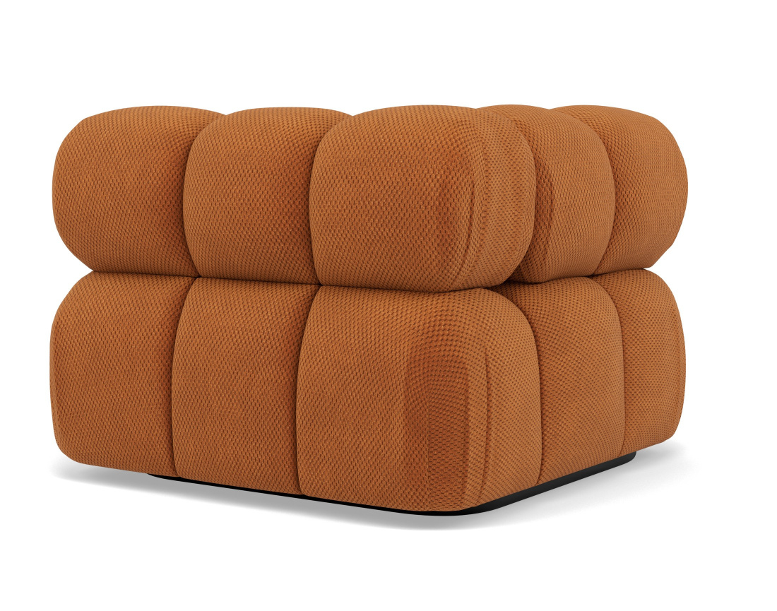 Module d'assise d'angle gauche en velours texturé Ruby