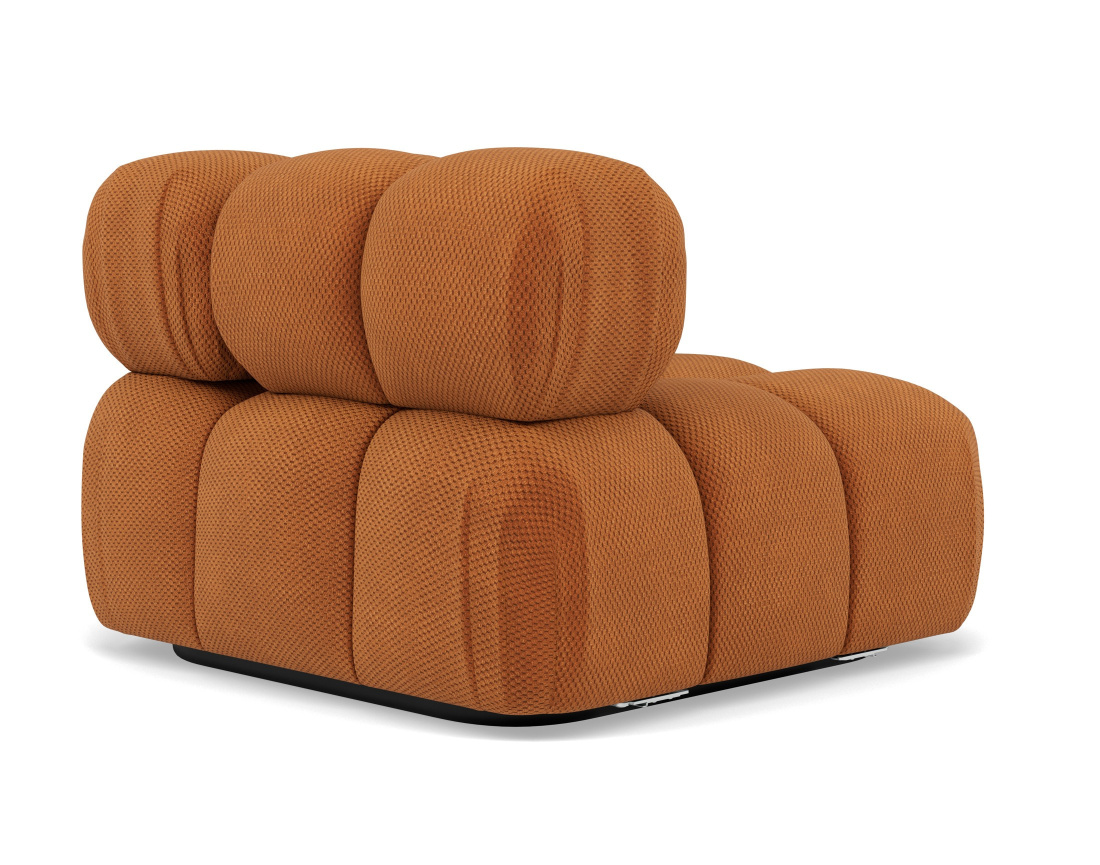 Module d'assise d'angle gauche en velours texturé Ruby