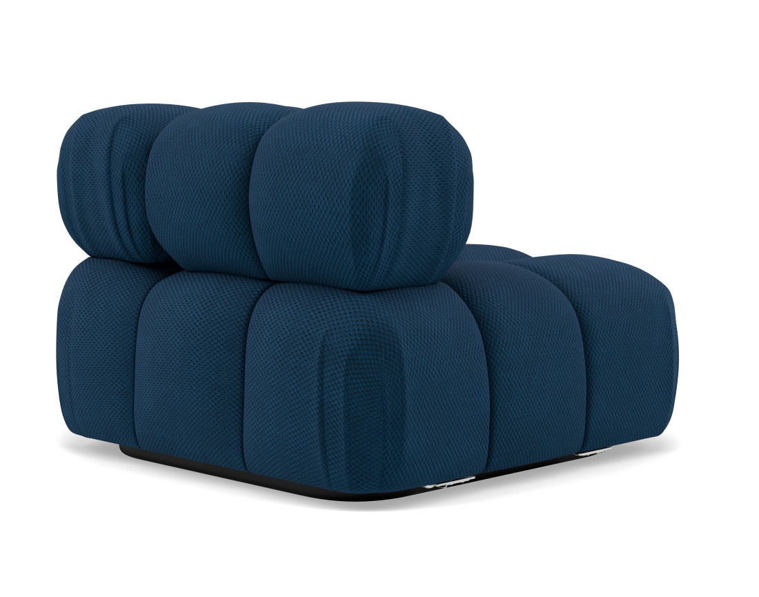 Module d'assise d'angle gauche en velours texturé Ruby