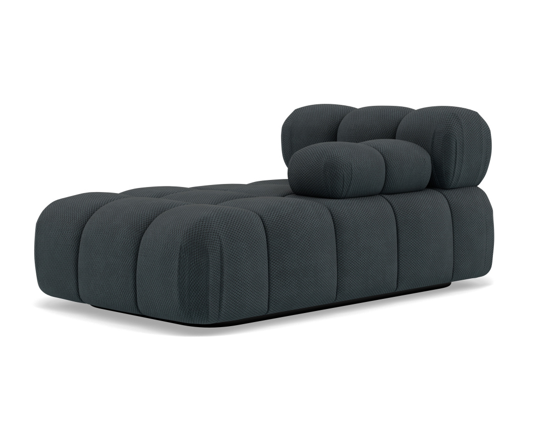 Module d'assise méridienne droite en velours texturé Ruby
