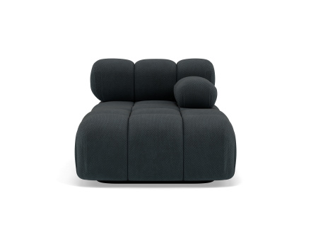 Module d'assise méridienne droite en velours texturé Ruby