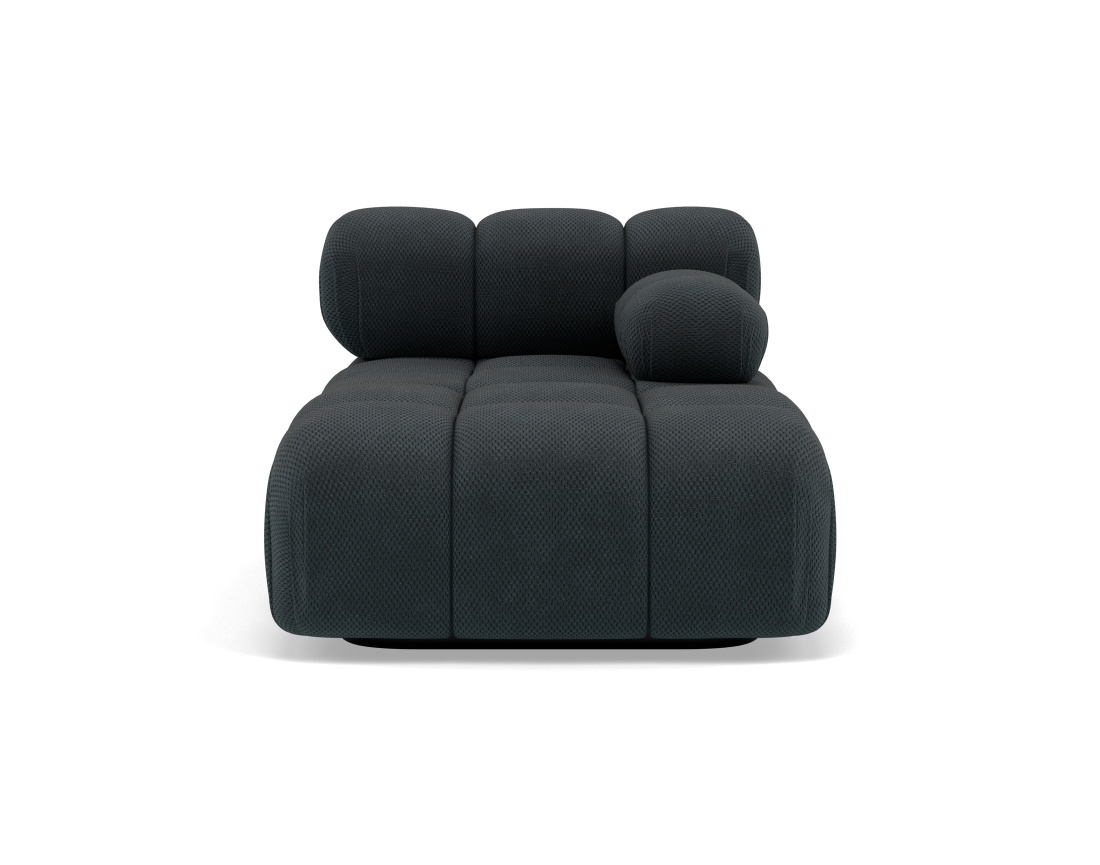Module d'assise méridienne droite en velours texturé Ruby