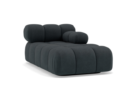 Module d'assise méridienne droite en velours texturé Ruby