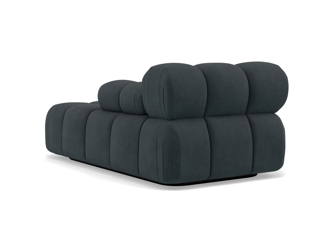 Module d'assise méridienne droite en velours texturé Ruby