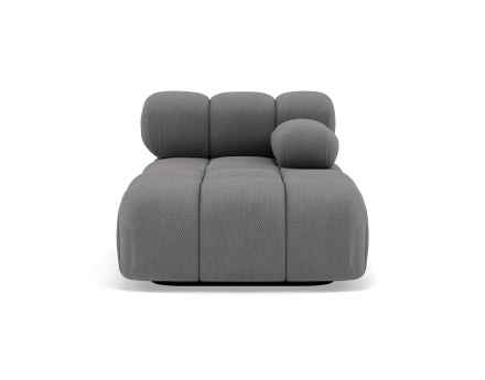 Module d'assise méridienne droite en velours texturé Ruby