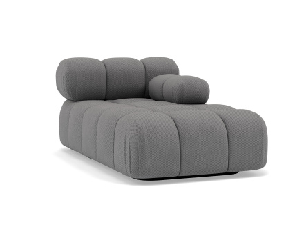 Module d'assise méridienne droite en velours texturé Ruby