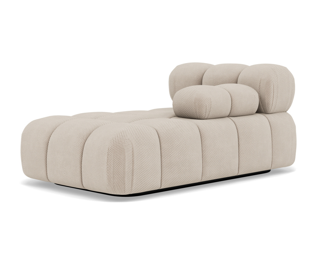 Module d'assise méridienne droite en velours texturé Ruby