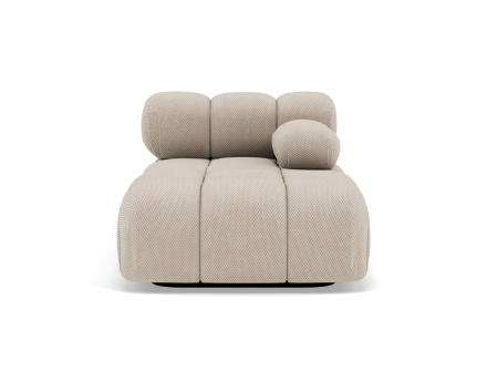 Module d'assise méridienne droite en velours texturé Ruby