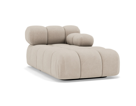 Module d'assise méridienne droite en velours texturé Ruby