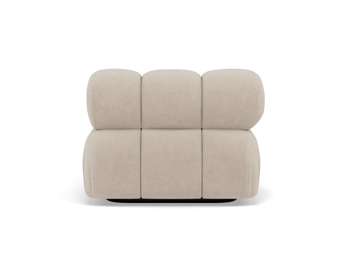 Module d'assise méridienne droite en velours texturé Ruby