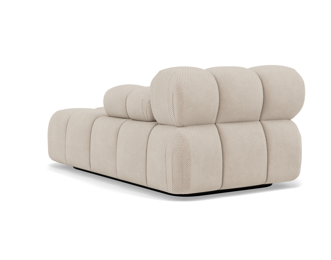 Module d'assise méridienne droite en velours texturé Ruby