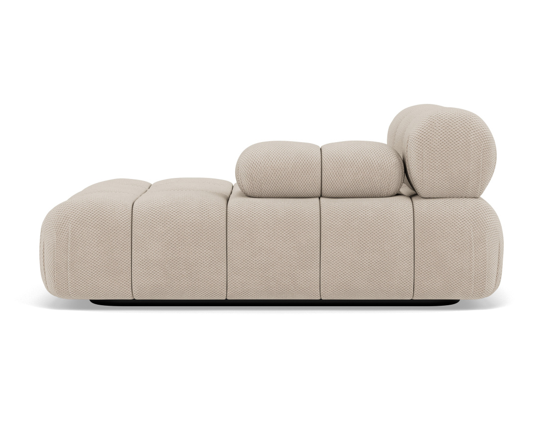 Module d'assise méridienne droite en velours texturé Ruby