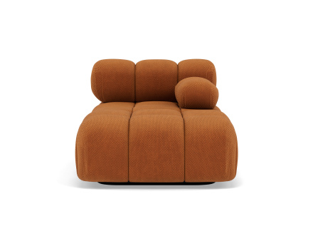 Module d'assise méridienne droite en velours texturé Ruby