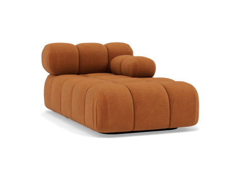 Module d'assise méridienne droite en velours texturé Ruby