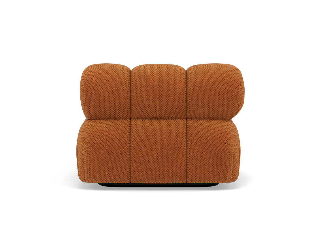 Module d'assise méridienne droite en velours texturé Ruby