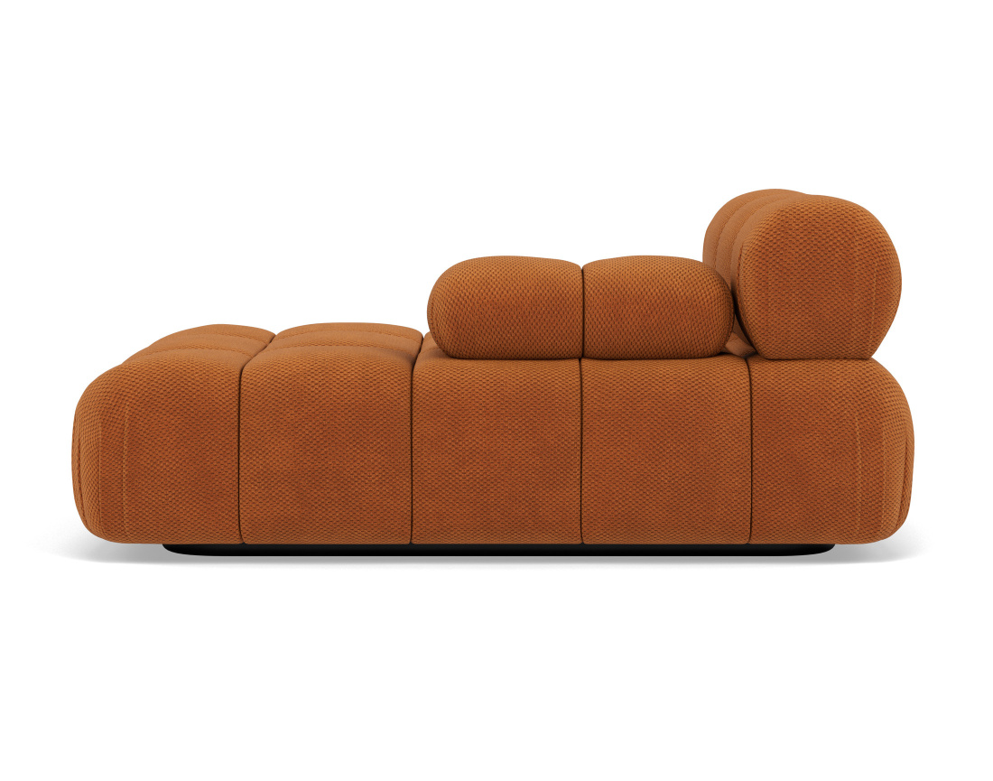 Module d'assise méridienne droite en velours texturé Ruby