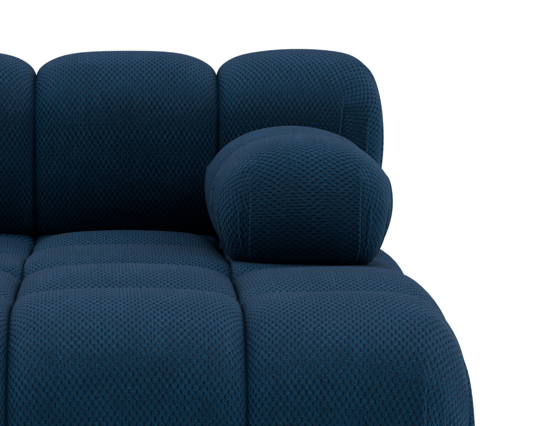 Module d'assise méridienne droite en velours texturé Ruby