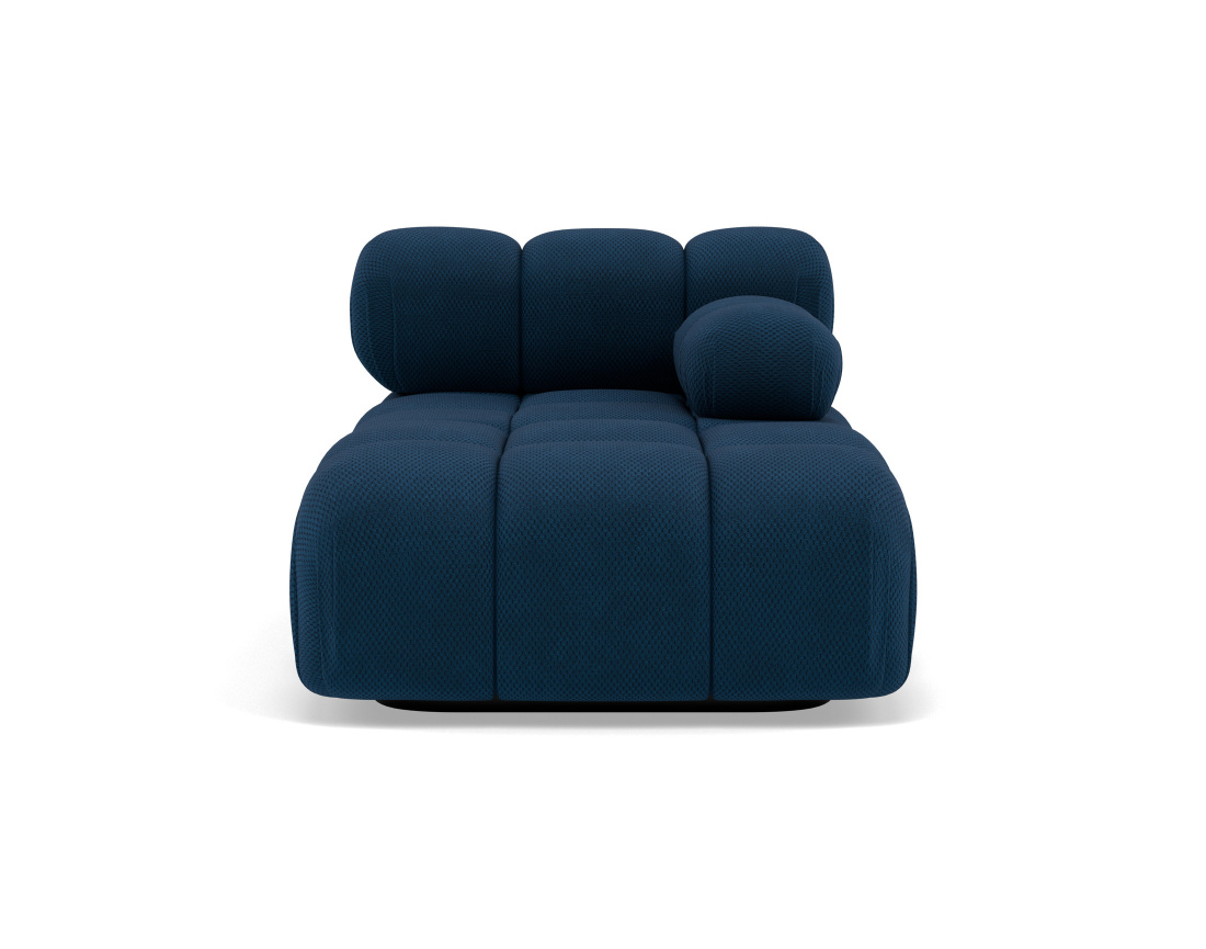 Module d'assise méridienne droite en velours texturé Ruby