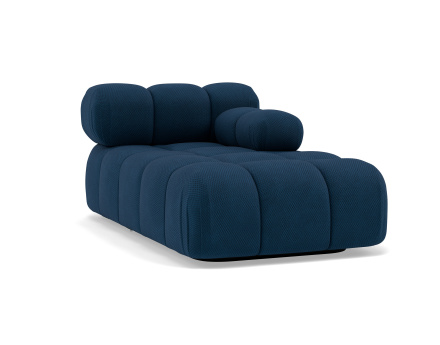 Module d'assise méridienne droite en velours texturé Ruby